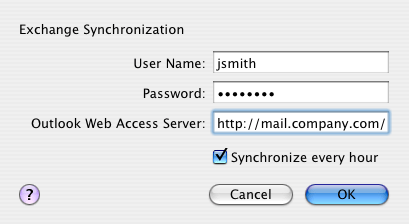 Synchronization setup