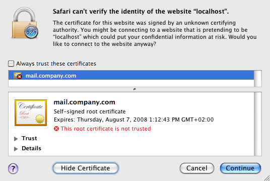 Certificate Details