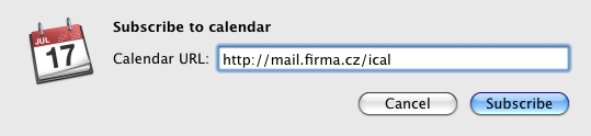 URL calendar definition