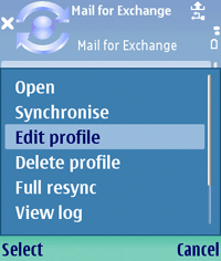 Options → Edit profile